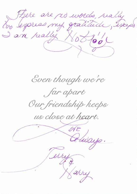 thank you card