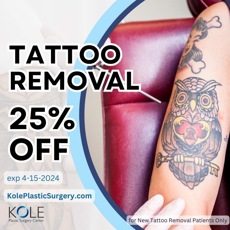 25% off Tattoo Removal - Kole Plastic Surgery Bucks County PA